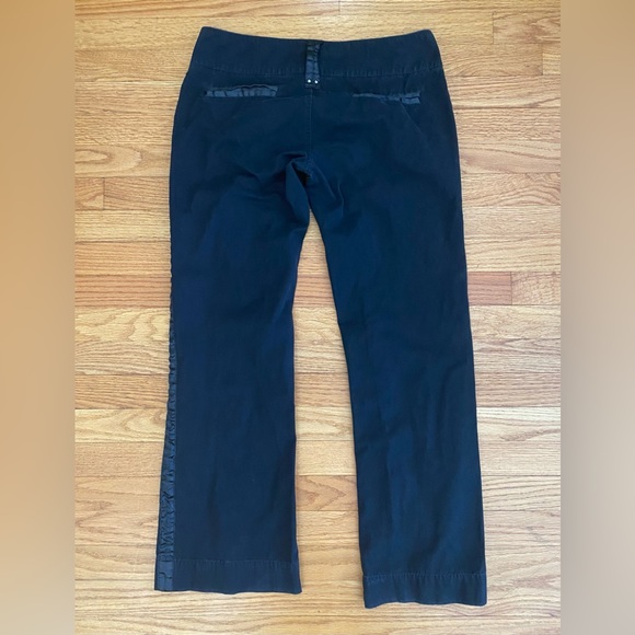 Wet seal, Satin trim pants, Size 7 JUNIORS, Wide leg - Picture 2 of 7